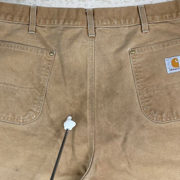 Vintage Carhartt Double Knees Carpenter Pants Tan Union Made in USA Baggy 90s - Picture 8 of 10